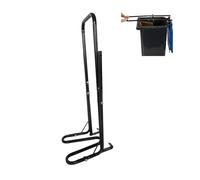 Relaxdays pressa per bidone, 3 livelli, acciaio, compattatore manuale per rifiuti, plastica, nero