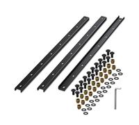 Relaxdays Profili Forma a U di Rinforzo per Piano Tavolo in Legno, Nero | Set 3 Listelli da 3mm, 90 cm, Acciaio, Metallo
