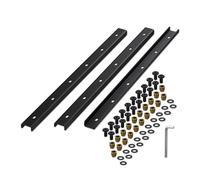 Relaxdays Profili Forma a U di Rinforzo per Piano Tavolo in Legno, Set 3 Listelli da 3mm, 70 cm, Acciaio, Metallo, Nero, 100%