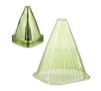 Relaxdays Protezioni per Piante, Set 32 Coni Protettivi Antilumaca e Anti Gelo, Piantine, HLP: 22x19x19 cm, PVC, Verde