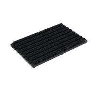 Relaxdays Pulisci Scarpe Ingresso, Spazzole Pulizia Suola Sneaker, Tappetino Interni, Esterni, Setole PP, Legno, Nero