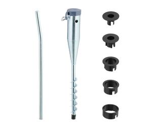 Relaxdays Punta per ombrellone in acciaio