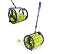 Relaxdays Raccoglitore palline da tennis rotelle