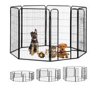 Relaxdays Recinto per Cuccioli, Cani Piccoli, da Interno, Stabile, da Esterno, Box, HLP 120x76,5x235 cm, Nero