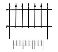 (TG. 45,5x226 cm) Relaxdays Recinzione da Giardino, in Ferro, 4 Elementi, Espand