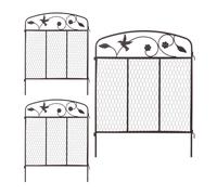 Relaxdays Recinzione da giardino set da 3 bordure