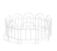 Relaxdays Recinzione modulare per aiuole in Metallo, 10 Elementi ad Arco, 45x400 cm, da infilare, Nera