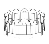 Relaxdays Recinzione per aiuola in metallo, 10 pz