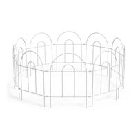 Relaxdays Recinzione per aiuola in metallo, 10 pz