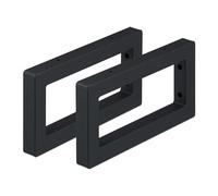 Relaxdays Reggimensola da Muro, 2 Staffe per Mensole Parete, 30 cm, Supporti Rettangolari per Scaffali, Acciaio, Nero, 100%