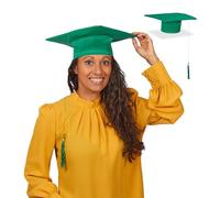 Relaxdays Relaxdays Cappello Laurea Relaxdays Cappello Laurea, Tocco in Taglia Unica per Laureandi, Maturità, Diploma, Promozione, Gadget Carnevale, Giallo Relaxdays (Pacco da 1)