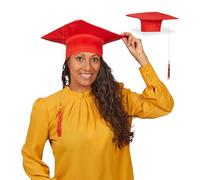 Relaxdays Relaxdays Cappello Laurea Relaxdays Cappello Laurea, Tocco in Taglia Unica per Laureandi, Maturità, Diploma, Promozione, Gadget Carnevale, Giallo Relaxdays (Pacco da 1)