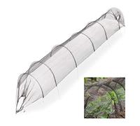 Relaxdays Rete a Tunnel da 3,3 m per Orto, Protezione da Insetti e Parassiti, Maglie Strette, con Archetti, Nero