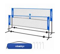 Relaxdays Rete da badminton regolabile