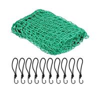 Relaxdays Rete di Copertura per Rimorchio, 2,5 x 3,5 m, 10 Ganci, Segni per Gli Angoli, Corda in Gomma Elastica, Verde