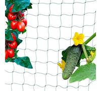 Relaxdays Rete per Piante Rampicanti, 180x360 cm, Sostegno per Pomodori e Fagioli, Supporto Ortaggi, Maglia 10 cm, Verde