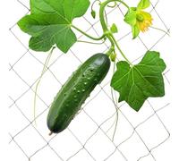 Relaxdays Rete per Piante Rampicanti, Sostegno per Pomodori e Cetrioli, 2x3m, Supporto Ortaggi, Biodegradabile, Naturale, Iuta