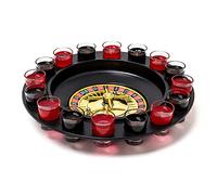 Relaxdays Roulette Russa Alcolica, con 16 Bicchierini, Rosso Nero | Gioco da Tavolo, Festa, Amici, Divertimento, Festa