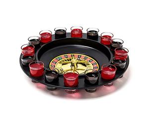 Relaxdays Roulette Russa Alcolica, con 16 Bicchierini, Rosso Nero | Gioco da Tavolo, Festa, Amici, Divertimento, Festa