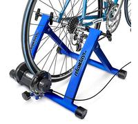 Relaxdays Rullo per Bicicletta - Relaxdays Trainer Pieghevole Bicicletta 6 velocità, Cerchi da 26-28, Blu e Verde Unisex Adulto