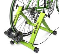 Relaxdays Rullo Trainer Pieghevole Bicicletta 6 velocità, Cerchi da 26-28 Unisex Adulto, Verde, 48 x 55 x 38 cm