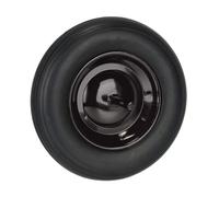 Relaxdays 3.50-8 Ruota Carriola, Pneumatico di Scorta in Gomma Piena con ASSE Fisso, Cerchione in Acciaio, 100 kg, Nero