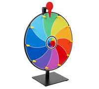 Relaxdays Ruota della fortuna Ø 30 cm, da tavolo, multicolore