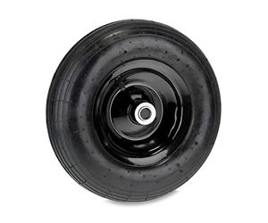 Relaxdays Ruota per Carriola 3.50-6, ad Aria, Pneumatico di Scorta per Carretti, 2 PR, Cerchione in Acciaio, 120kg, Nero