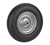 Relaxdays Ruota per Carriola 4.00-8, Gomma Piena Antipanne, Ruotino Scorta Portapacchi, Antiforatura, 100kg, Nero Grigio