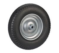 Relaxdays Ruota per Carriola 4.00-8, Gomma Piena Antipanne, Ruotino Scorta Portapacchi, Antiforatura, 100kg, Nero Grigio