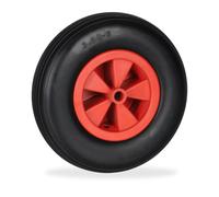 Relaxdays Ruota piena rossa per carriola 3.50-6