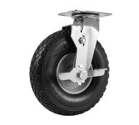 Relaxdays Ruota piroettante con freno 3.00-4, 120 kg, nero/argento