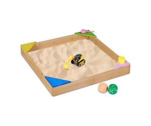 Relaxdays Sabbiera per bambini con sedute