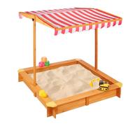 Sabbiera per bambini con tettuccio Sandbox da giardino 50 kg Cassa per sabbia