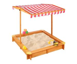 Relaxdays Sabbiera per bambini con tettuccio
