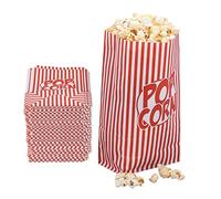 relaxdays Popcorntüten Rot-Weiß 144er Sacchetti Pop Corn, Set Buste per Popcorn in Carta, Contenitore Box Porta Caramelle, Rosso-Bianco, 144 pz
