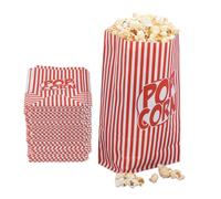 Relaxdays 288x Sacchetti Pop Corn, Set da 288 Buste per Popcorn in Carta, Contenitore Box Porta Caramelle, Rosso-Bianco