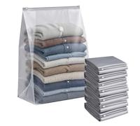 Relaxdays Sacchetti sottovuoto, set da 8, 100 x 80 cm, grigi grandi