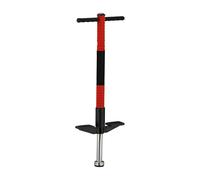 Relaxdays Salterello per Bambini, Pogo Stick, Bastone Salta, Max.35 kg, Impugnatura Imbottita, Acciaio Inox, Rosso, Plastica, Gommapiuma, 95x24x6 cm
