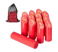 Scacchi VichinghiKubb Viking Gioco Legno Numeri Lancio Bambini Adulti Rosso Oro
