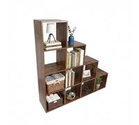 Relaxdays Scaffale a gradini, 10 Scomparti, HxLxP 129,5 x x 29 cm, per Libri e Decorazioni