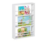Relaxdays Scaffale a Parete per Bambini, Libreria a Muro, 3 Ripiani per Libri e Giochi Cameretta, 60x40x10 cm, Bianco