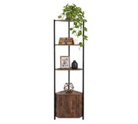 Relaxdays Scaffale angolare 5 ripiani & anta