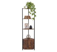 Relaxdays Scaffale angolare 5 ripiani & anta