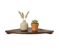 Relaxdays Scaffale angolare da parete in noce