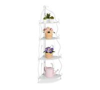 Scaffale angolare Supporto per vasi Espositore decorativo Bianco Pieghevole