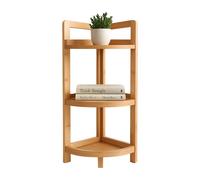 Relaxdays Scaffale angolare in bambù con mensole