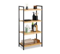 Scaffale bagno bambù Mobiletto salvaspazio Contenitore versatile 4 ripiani