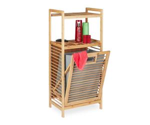 Relaxdays Scaffale con cesta portabiancheria
