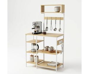 Relaxdays Scaffale cucina 3 livelli con prese USB
